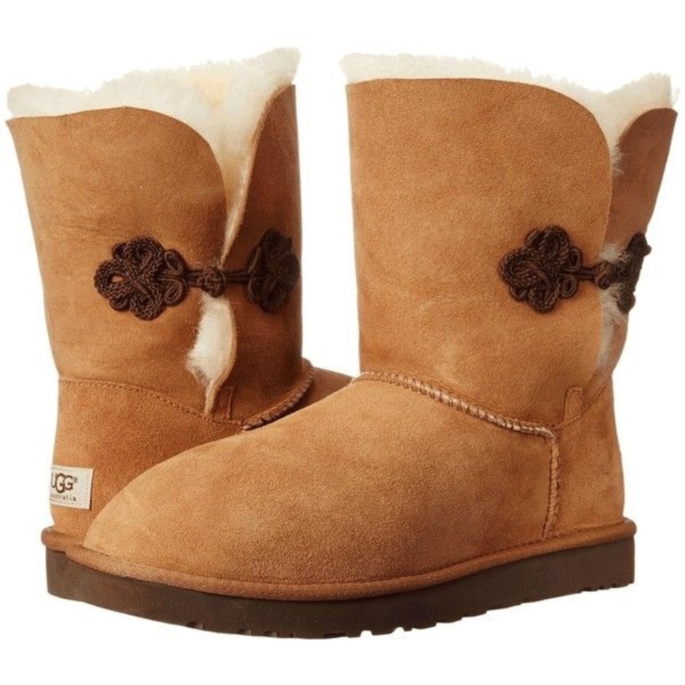 New UGG Mariko Boots, Short Chestnut UGGs, 8 & 9 - Picture 2 of 8